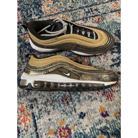 Nike Air Max 97 Sneakers Metallic Golden Gals Size 6.5 DO5881-700‎ - Picture 4 of 8